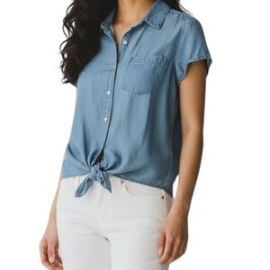 Vinton Blue Button-Up Denim Shirt Size S